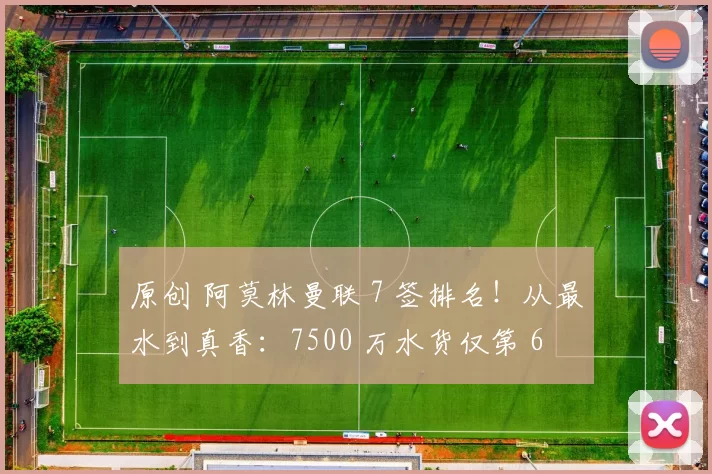 原创 阿莫林曼联 7 签排名！从最水到真香：7500 万水货仅第 6